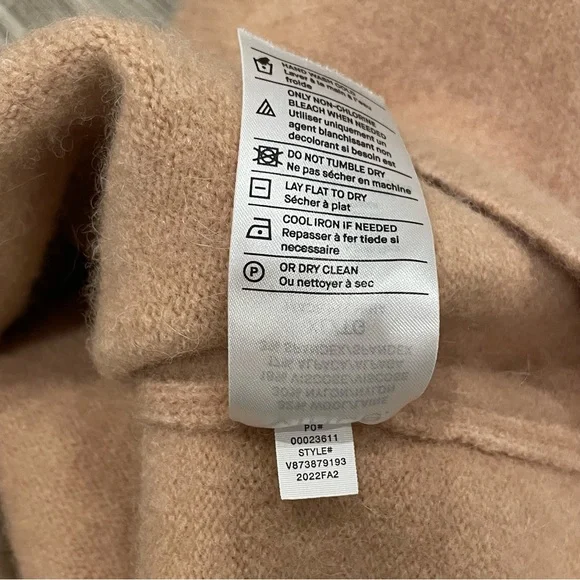 Vince Sleeveless Wool Blend Sweater Dress Tan XL - Picture 7 of 7